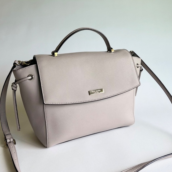 Kate Spade Grey Crossgrain Leather Handbag Shoulder Bag - Picture 3 of 15
